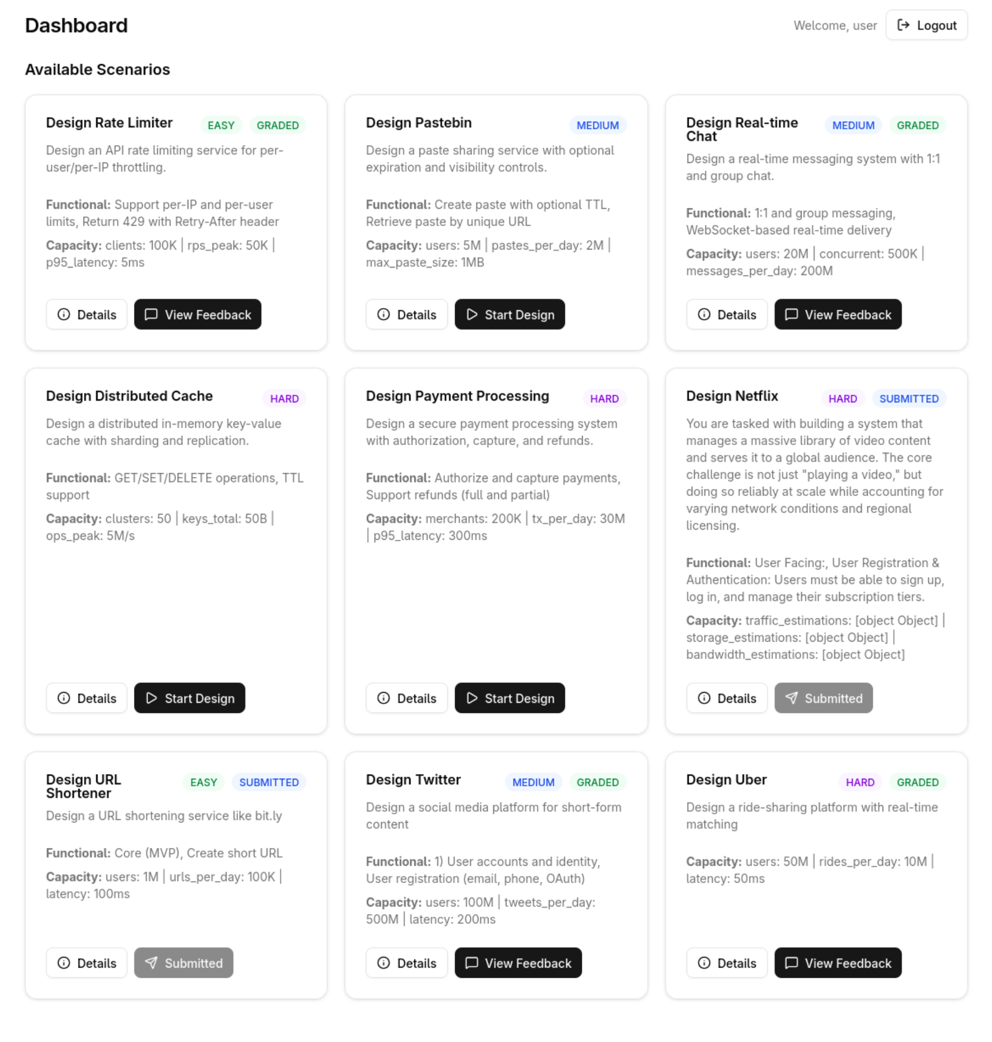 Architex - System Design Practice Platform